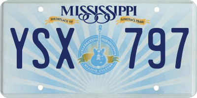 MS license plate YSX797