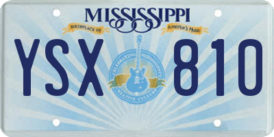 MS license plate YSX810