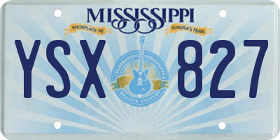 MS license plate YSX827