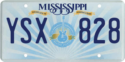 MS license plate YSX828