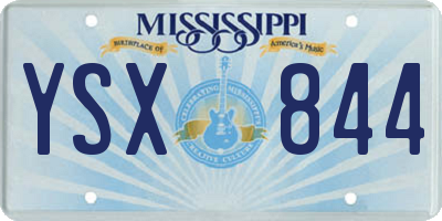 MS license plate YSX844