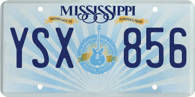 MS license plate YSX856