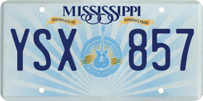 MS license plate YSX857
