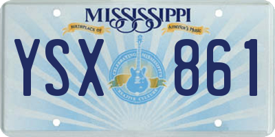 MS license plate YSX861