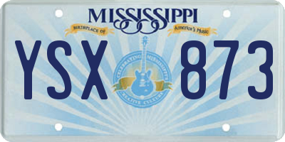 MS license plate YSX873
