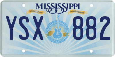 MS license plate YSX882