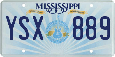 MS license plate YSX889