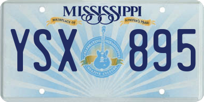 MS license plate YSX895