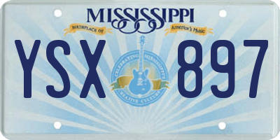 MS license plate YSX897