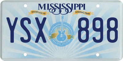 MS license plate YSX898