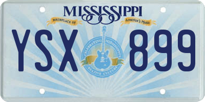 MS license plate YSX899