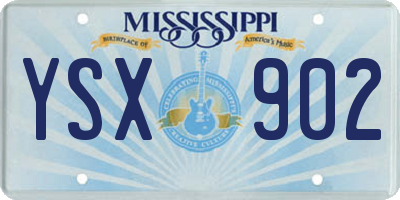 MS license plate YSX902