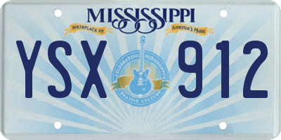 MS license plate YSX912