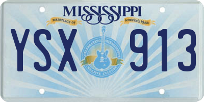 MS license plate YSX913