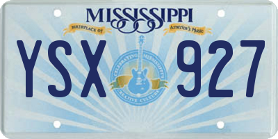 MS license plate YSX927