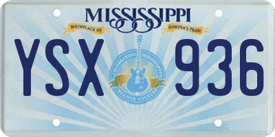MS license plate YSX936
