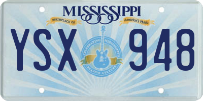 MS license plate YSX948