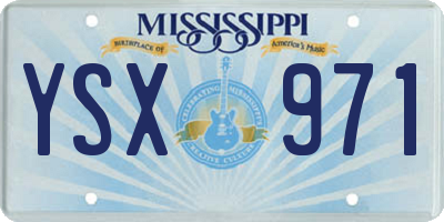 MS license plate YSX971