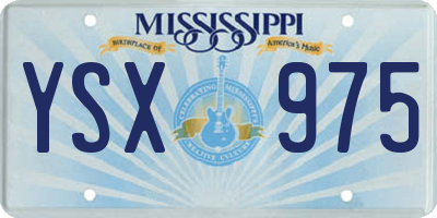 MS license plate YSX975