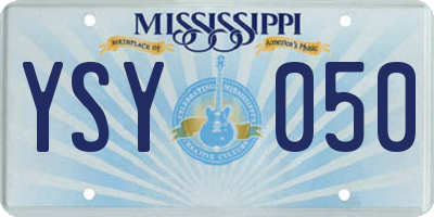 MS license plate YSY050