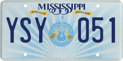 MS license plate YSY051