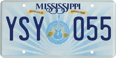 MS license plate YSY055