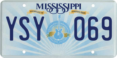 MS license plate YSY069