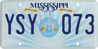 MS license plate YSY073