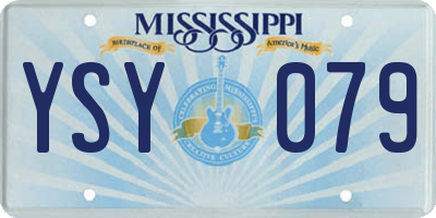 MS license plate YSY079