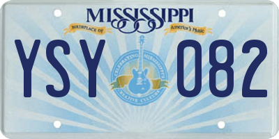 MS license plate YSY082