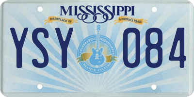 MS license plate YSY084