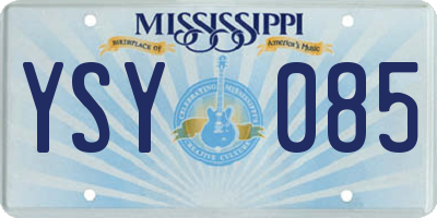 MS license plate YSY085