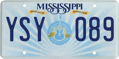 MS license plate YSY089