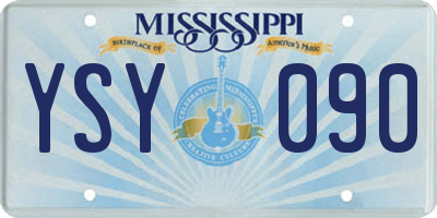 MS license plate YSY090
