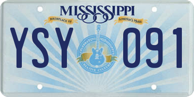 MS license plate YSY091