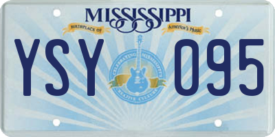 MS license plate YSY095