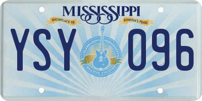 MS license plate YSY096