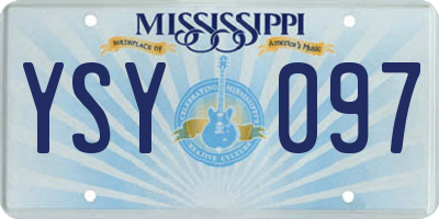 MS license plate YSY097