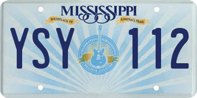 MS license plate YSY112