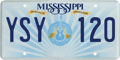 MS license plate YSY120