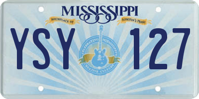 MS license plate YSY127