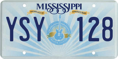 MS license plate YSY128