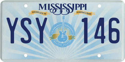 MS license plate YSY146