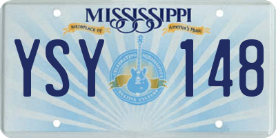 MS license plate YSY148