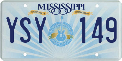 MS license plate YSY149