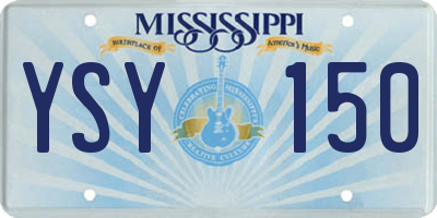 MS license plate YSY150