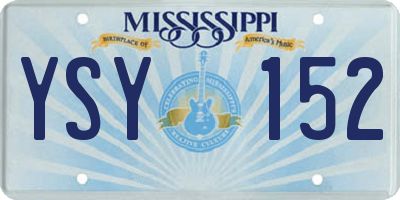 MS license plate YSY152