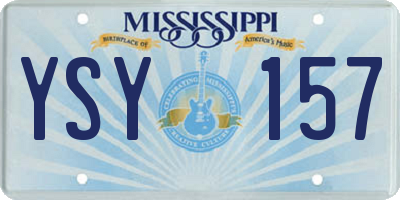 MS license plate YSY157
