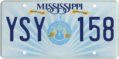 MS license plate YSY158