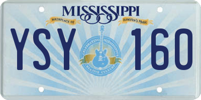 MS license plate YSY160